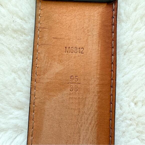 Louis Vuitton Travelling Requisites Black leather belt Authentic size 90 - Picture 3 of 8